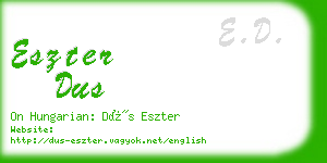 eszter dus business card